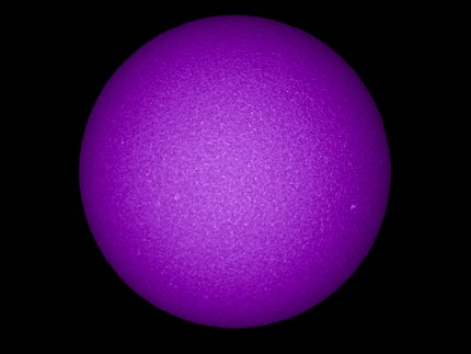 The Sun's Disk in Violet Light